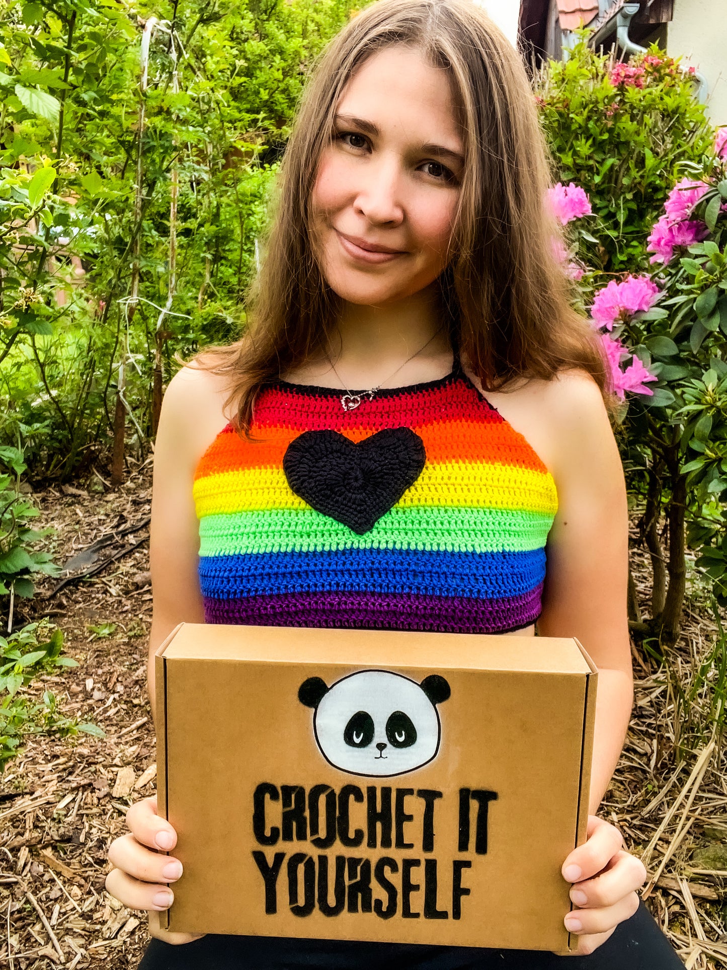 Crochet It Yourself Kit - Model with heart top 