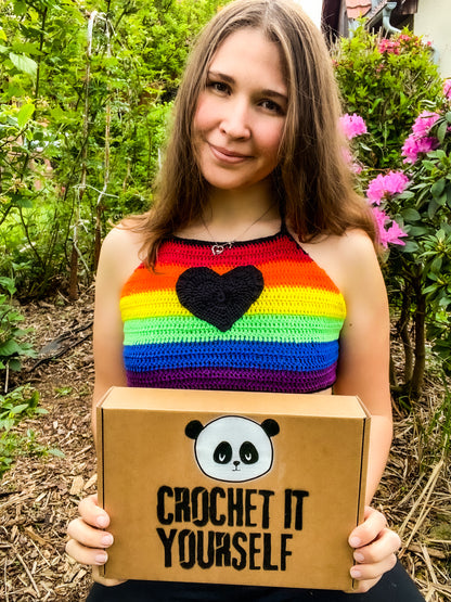 Crochet It Yourself Kit - Model with heart top 
